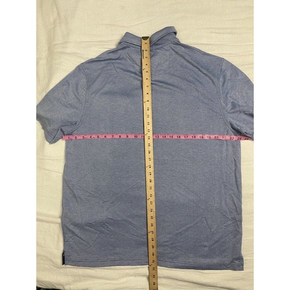 Nat Nast Polo Shirt Men's XL Blue Short Sleeve Rayon Polyester 1/4 buttons Golf - Picture 3 of 9